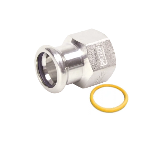M-Press Fittings - Stainless Steel 304 Gas - M-Profile - Press Fit - Female Iron Coupling - 28mm x 3/4"