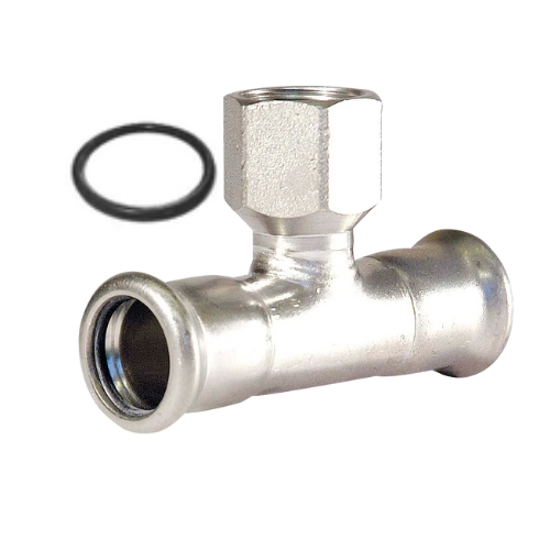 M-Press Fittings - Stainless Steel 304 Water - M-Profile - Press Fit - Female Iron Branch Tee - 54mm x 54mm x 2"