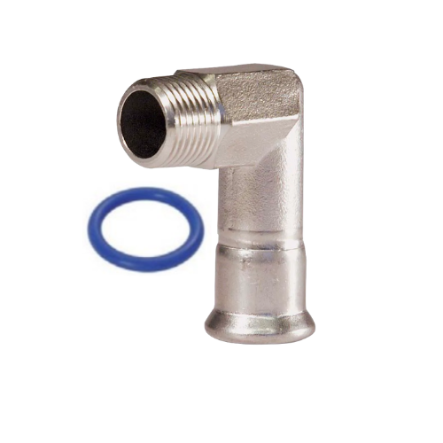M-Press Fittings - Stainless Steel 316 Steam - M-Profile - Press Fit - Male Iron Elbow - 42mm x 1 1/2"