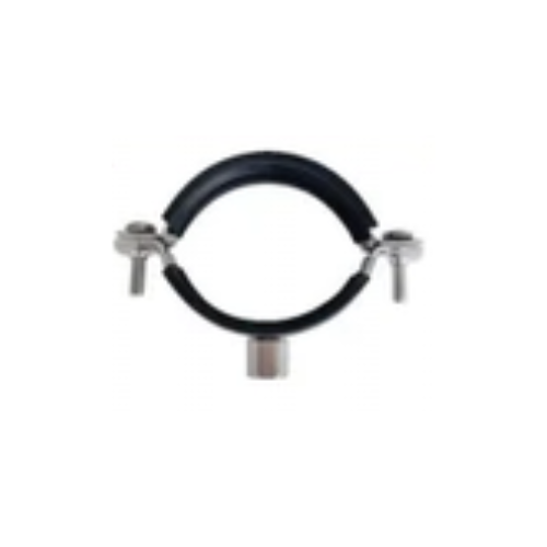 M-Press Fittings - Stainless Steel 316 - Rubber Lined Pipe Clip - M10 - Black - 108mm / DN100