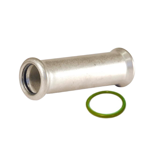 M-Press Fittings - Stainless Steel 316 FKM for Solar, High Temp, Compressed Air & Industrial Heating - M-Profile - Press Fit - Slip Coupling - 15mm