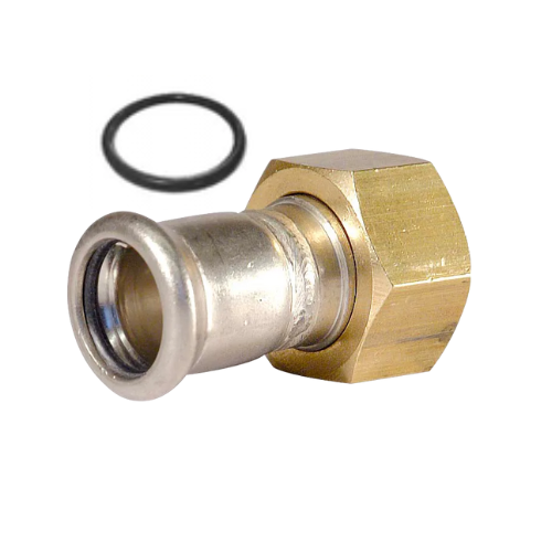 M-Press Fittings - Stainless Steel 304 Water - M-Profile - Press Fit - Straight Tap Connector - 35mm x 1 1/2"