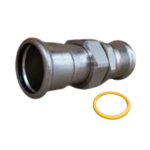 M-Press Fittings - Stainless Steel 316 Gas - M-Profile - Press Fit - Union with Flat Seal - 22mm