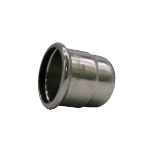 Press Fit End Cap - M Profile - Stainless Steel Water - 54mm