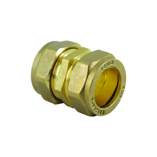 Brass Compression - Straight Coupling - 8mm