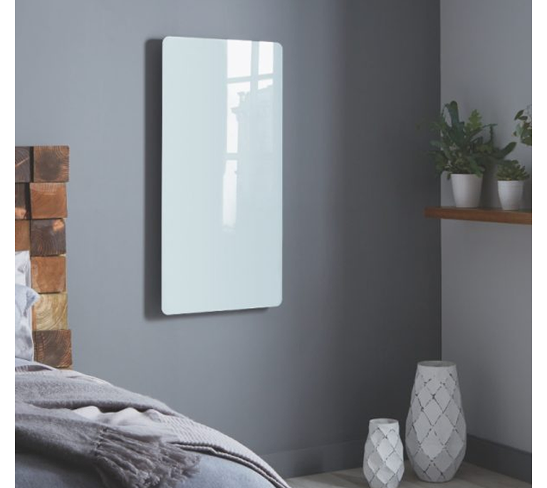 Vetro Glass Vertical Radiator - Soap - 1380mm x 500mm - Mirror