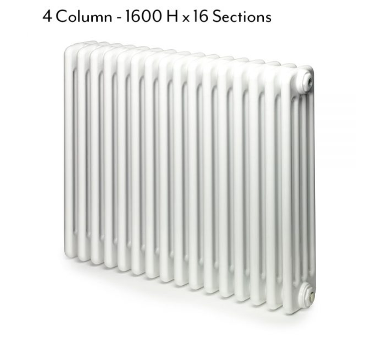 Windsor Horizontal 3 Column Radiator - 600mm x 582mm - White